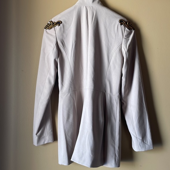 GRYPHON NEW YORK SzM Sgt Pepper band jacket tails epaulet military taupe - Picture 4 of 9